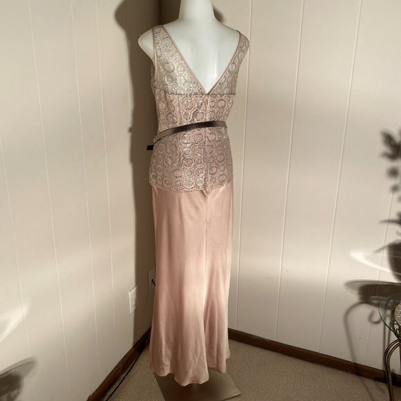 Anne Klein Champagne Evening Gown - Picture 4 of 6
